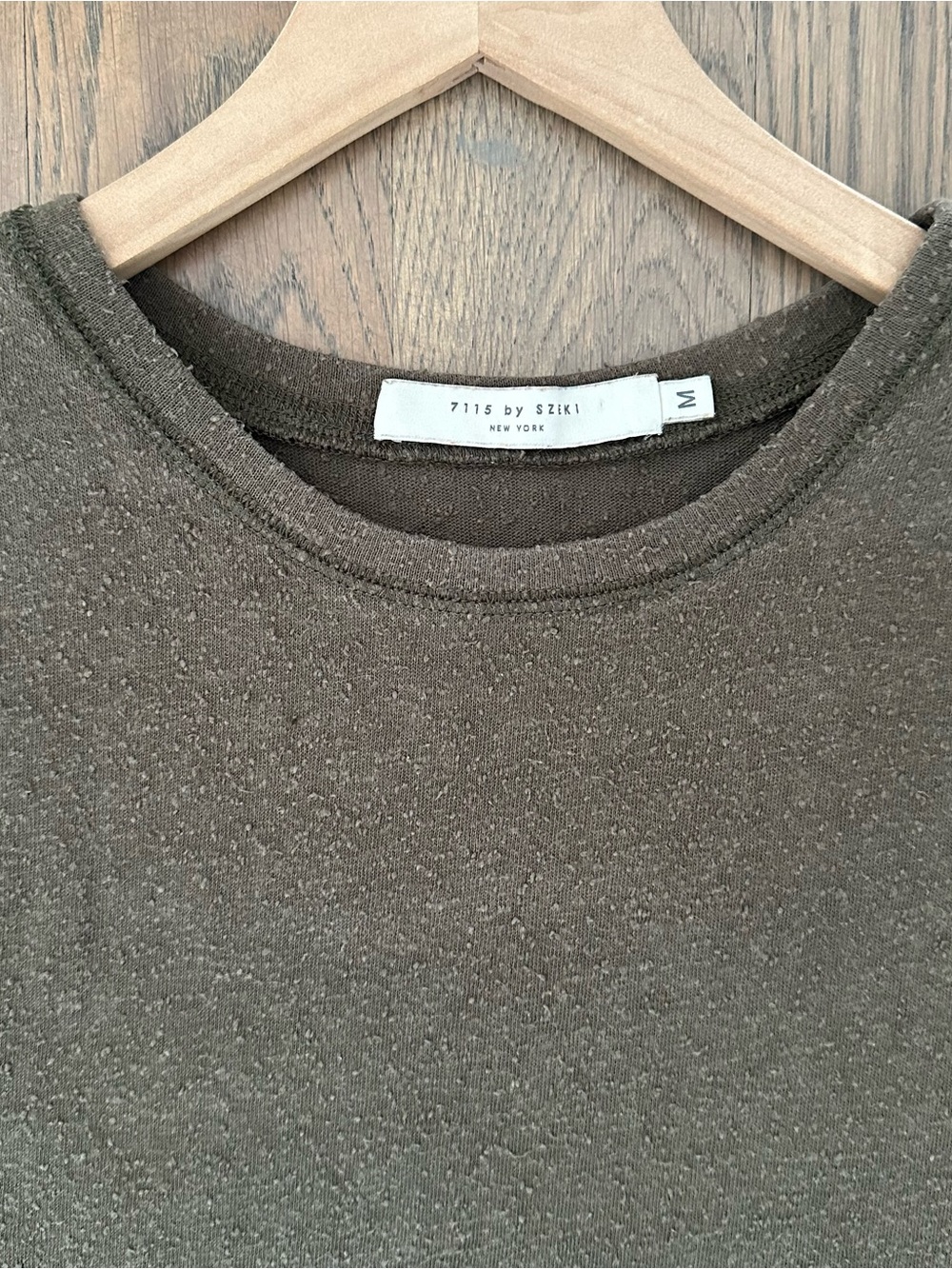 7115 by Szeki Textured Linen Cotton Blend Sleeveless Tank Top Olive Green Medium - Picture 2 of 9